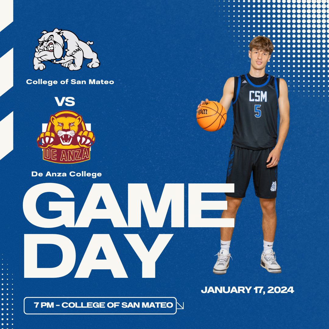 🚨GAME DAY🚨
The Bulldogs look to protect home court against De Anza College. Tip off is set for 7pm. Come out and support!

Watch the live stream here 💻: fan.hudl.com/usa/ca/san-mat…