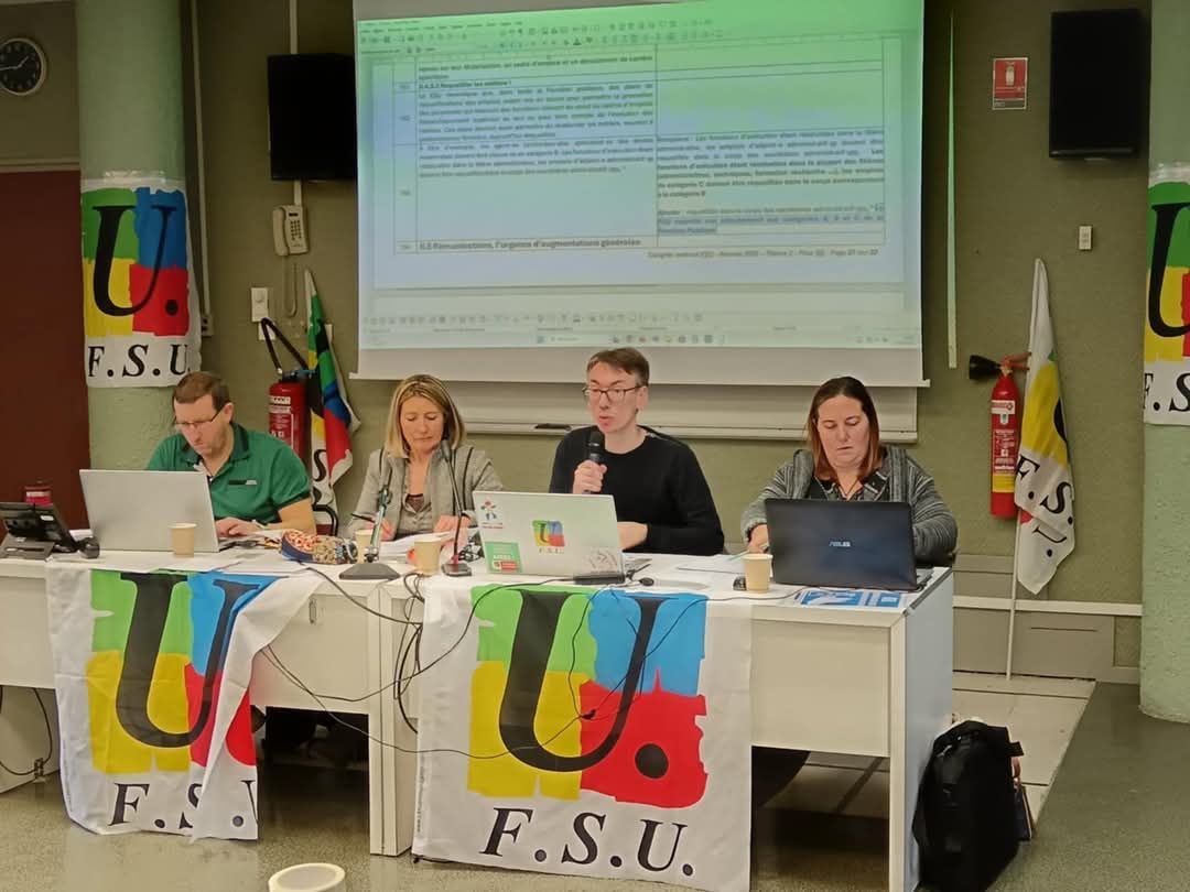 2eme journée du congrès FSU 62 : des débats toujours aussi riches pour une société plus juste pour toutes et tous.<a href="/FSUHauts_France/">FSU Hauts-de-France</a>