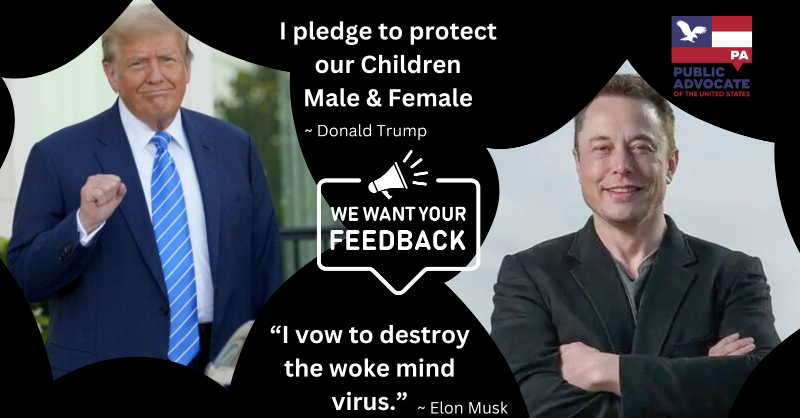 WearetheLMNOP's tweet photo. Do you support or oppose Elon's &amp; Trump's positions on Women? Bathrooms &amp; sports?

Take the Survey: https://t.co/jG5BpWEuKI
