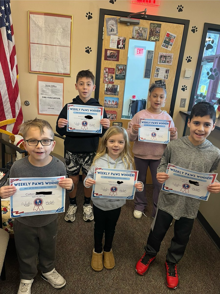 5 wonderful weekly PAWS winners for this week! Keep up the great work, Bulldogs! #WorkHardBeKindGoBulldogs