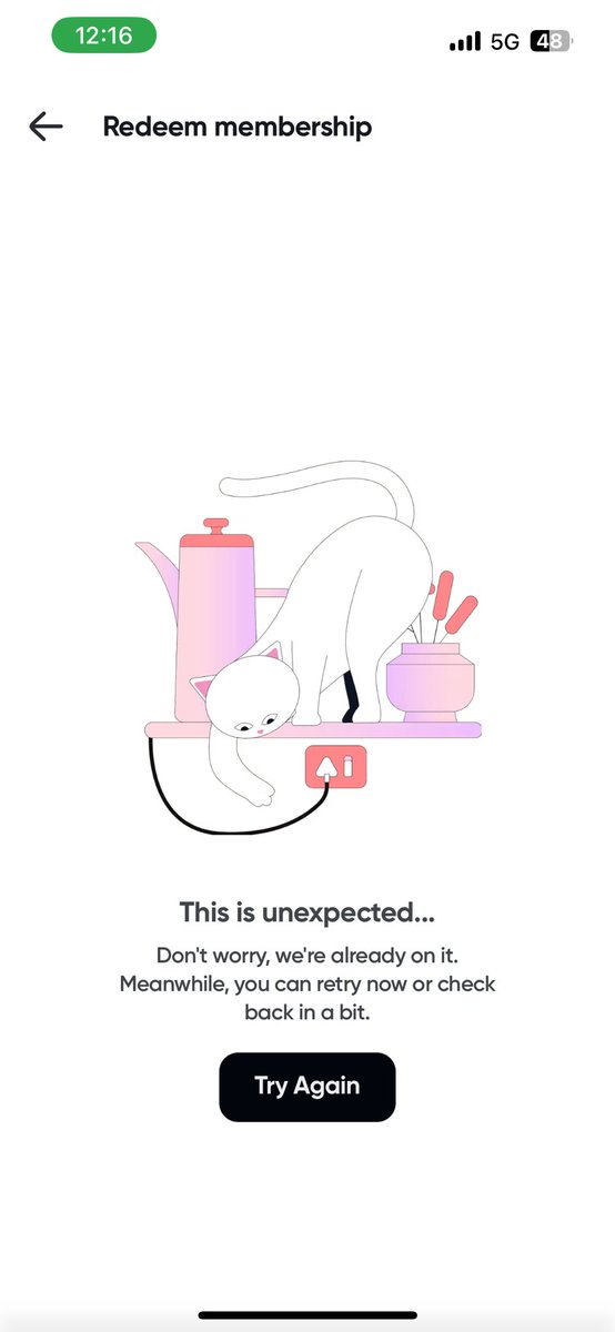 madnsad's tweet photo. @SwiggyCares trying to redeem the membership code but it shows this error since evening https://t.co/7UNMQLwD1D