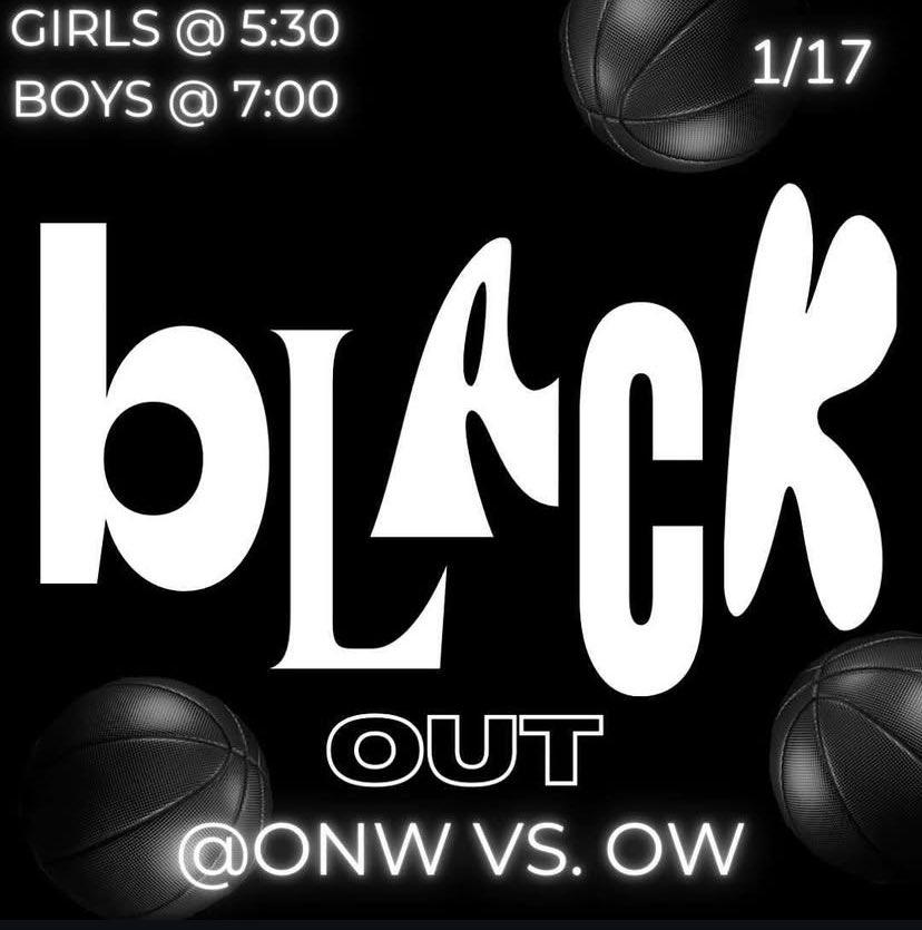 IT’S RIVALRY GAMEDAY!!! Show up to supports the GIRLS and BOYS basketball teams! Theme is BLACKOUT!! Show up and get loud! Our nest is best 💙🖤