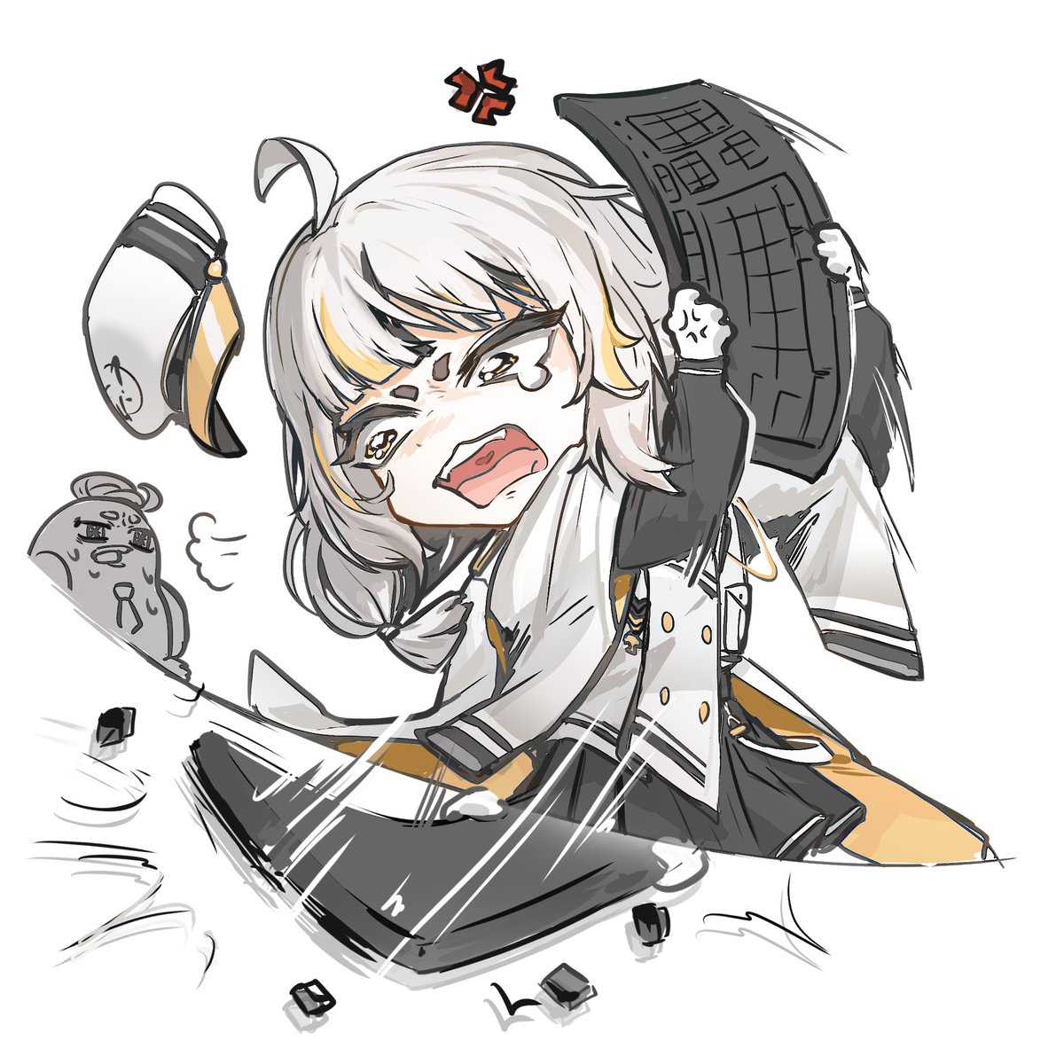 相信下次換成純金鍵盤就會耐摔了（
#鷗麥麥麥