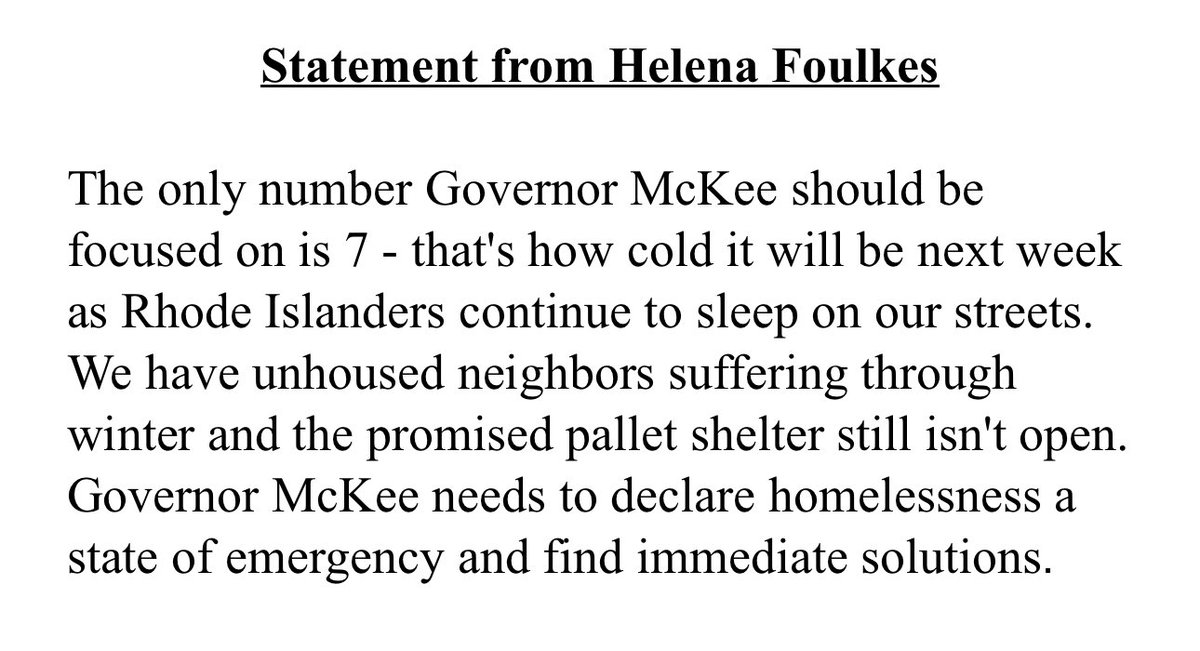 INBOX: <a href="/HelenaBFoulkes/">Foulkes Press Team</a> issues statement responding to <a href="/DanMcKeeRI/">Governor Dan McKee</a> campaign touting his poll numbers today