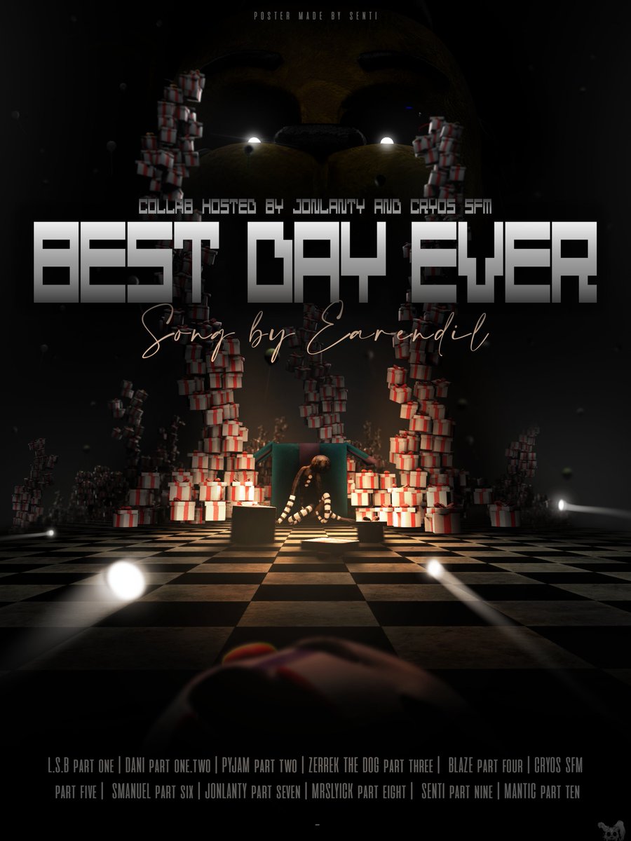 sentinelsfm's tweet image. 🎈Bᥱst Dᥲყ Evᥱr Coᥣᥣᥲb ᥴomιᥒg sooᥒ🎈
   Postᥱr rᥱᥒdᥱr mᥲdᥱ bყ ME :D
\ hosted by @Jonlanty &amp;amp; @NotCryos /
#FNAF #fnaf2movie #fnafart