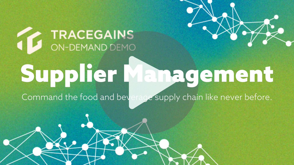 TraceGains's tweet image. Announcing our new on-demand demonstration for #SupplierManagement. Stream today to see key features that streamline supplier relationships including supplier scorecards, automated #workflows, centralized document storage, and configurable dashboards.
Stream now:…