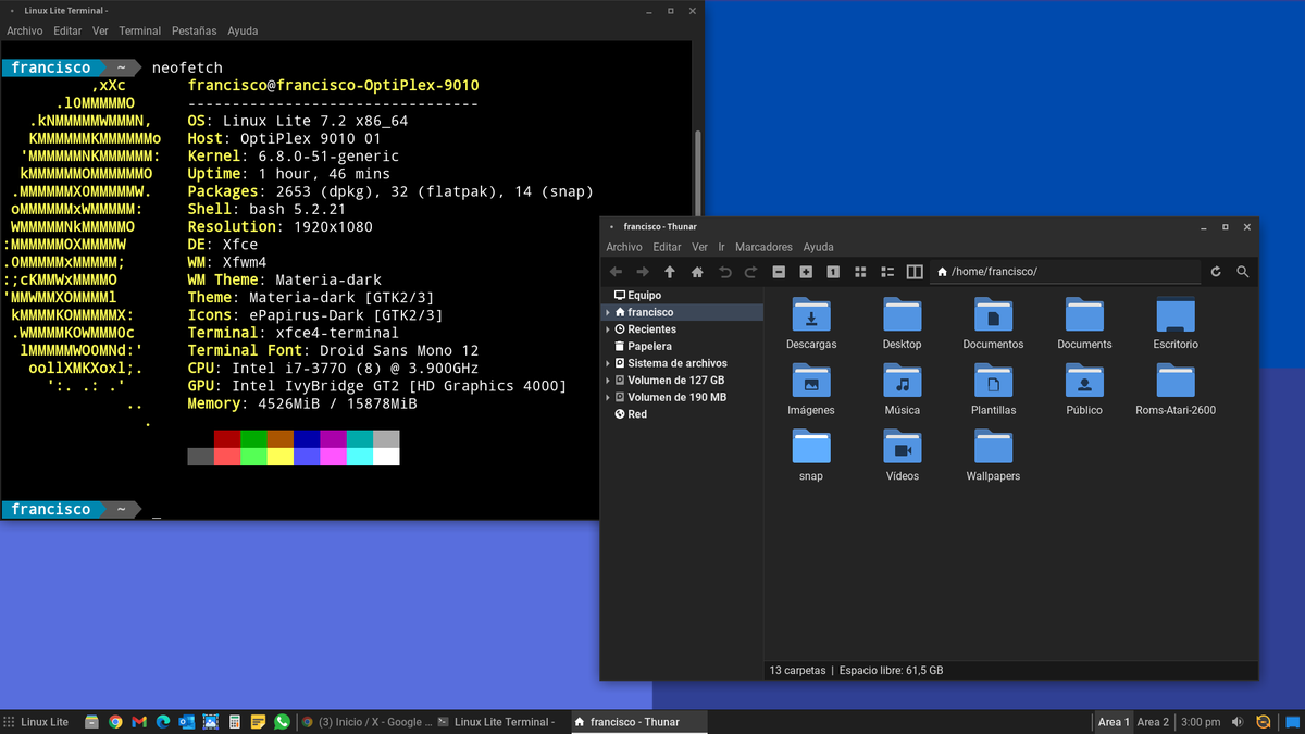 veracoecheax's tweet photo. Saludos a toda esta gran #ComunidadLinux de los #viernesdeescritorio, hoy mi personalizacion un poco básica de #linux #linuxLite @LinuxLite un abrazo fraternal para todos! https://t.co/AjWnU1mlFE