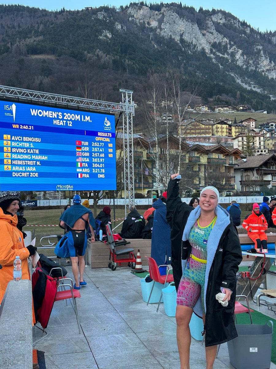 sportstv's tweet photo. Bengisu Avcı'dan Dünya Rekoru! 🥶🥇

IISA 6. Buz Dünya Şampiyonası'nda 200 metre karışıkta altın madalyanın sahibi Bengisu Avcı oldu! 🇹🇷 Hem de dünya rekoru kırarak! 💪

İtalya'nın Molveno kentinde düzenlenen şampiyonada 2.52.77'lik derecesiyle rakiplerini geride bırakan Avcı, 25-29 Yaş Dünya Rekoru'nun da yeni sahibi oldu. 🏆

| @avcibengisu |

#BengisuAvcı #BuzDünyaŞampiyonası #DünyaRekoru #Yüzme #Türkiye