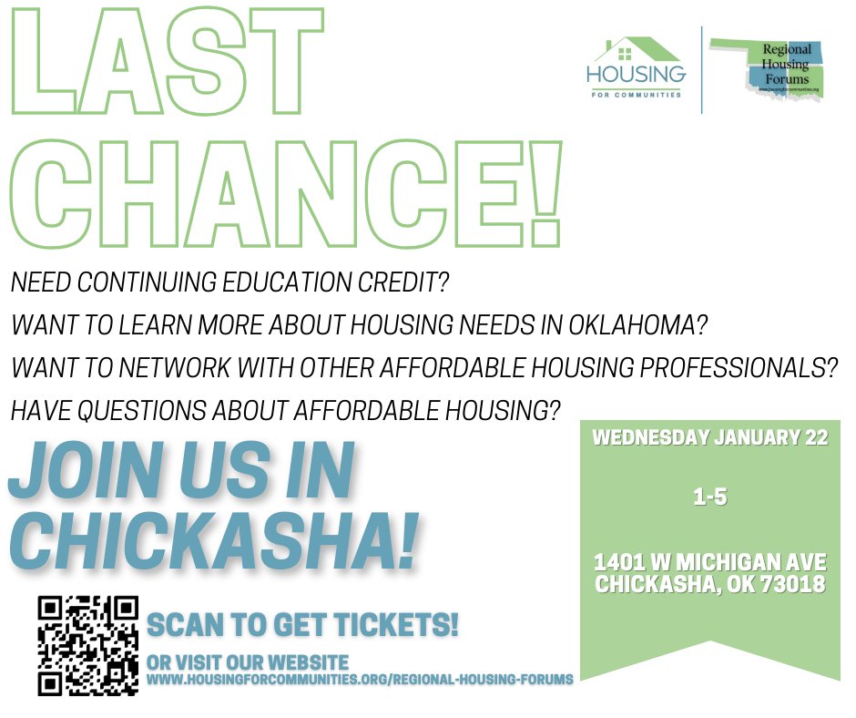 H4Cinc's tweet photo. Last Chance to get tickets to our Chickasha Regional Housing Forum! We would love to see you there!

#regionalhousingforums #housingforcommunities
#affordablehousingok #rhf2025 https://t.co/bwtazwJGbU