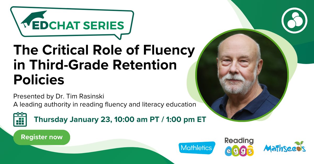 3P Learning (@3plearning) on Twitter photo How can fluency reduce retention rates? 📖 Find out from renowned expert Dr. <a href="/TimRasinski1/">Tim Rasinski</a> on Jan 23! Don’t miss this essential webinar for K12 educators and leaders. Save your seat: register.gotowebinar.com/register/10407…
#EdLeadership #ReadingFluency #LiteracyMatters #3PLearning How can fluency reduce retention rates? 📖 Find out from renowned expert Dr. <a href="/TimRasinski1/">Tim Rasinski</a> on Jan 23! Don’t miss this essential webinar for K12 educators and leaders. Save your seat: register.gotowebinar.com/register/10407…
#EdLeadership #ReadingFluency #LiteracyMatters #3PLearning