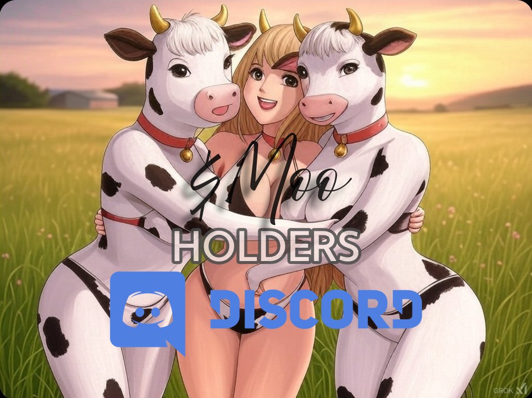 realmoolala's tweet photo. $MOO Holders Join Discord https://t.co/Jnt1u7BChH ๐ฎ๐ซ #Moolala #Discord #Algorand https://t.co/oJX4IBiRIj