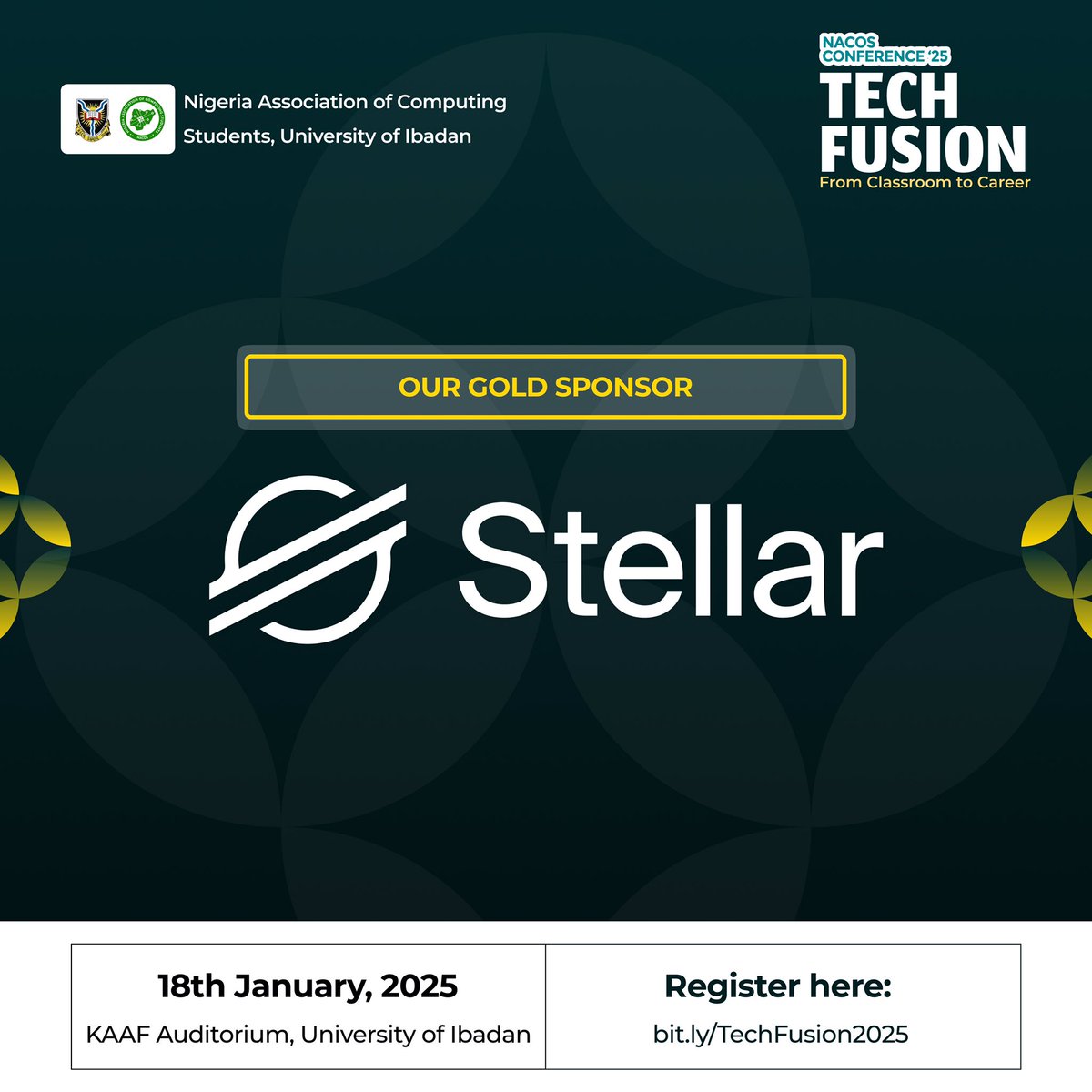 NACOS_UI_'s tweet photo. 🎉Tech Fusion Conference 2025!🎉

Meet Our Sponsor: STELLAR
The Stellar Development Foundation, or SDF for short, is a nonprofit organization created and structured to achieve a mission: creating equitable access to the global financial system through blockchain technology. https://t.co/iC6v8BRNi0