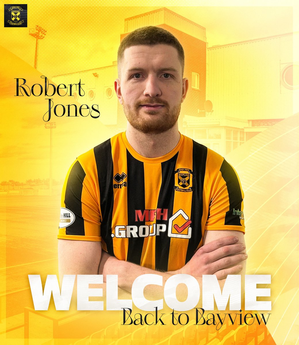 EastFifeFC's tweet image. 🚨𝗝𝗢𝗡𝗘𝗦 𝗥𝗘𝗧𝗨𝗥𝗡𝗦 𝗧𝗢 𝗕𝗔𝗬𝗩𝗜𝗘𝗪🚨

East Fife FC is delighted to confirm that Robert Jones has signed a contract until the end of the season.

Welcome back to Bayview Rob!

🔗bit.ly/4jhdx2Z