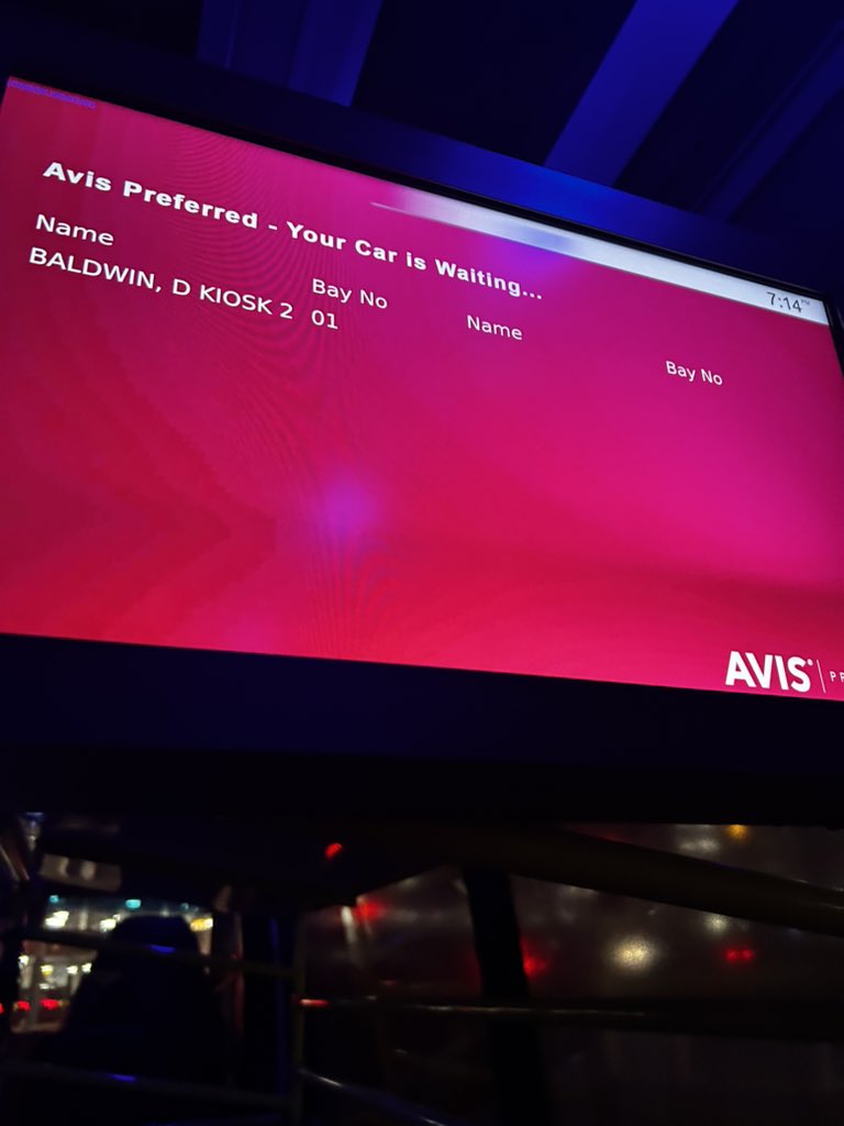 Often ask myself… why use preferred when <a href="/Avis/">Avis Car Rental</a> don’t actually sort you out before you get there. Thought that was the whole point. 🤔 that’s not my name on the screen. 

#FirstWorldProblems