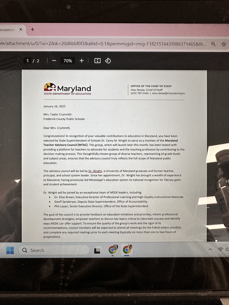 So excited for the next journey! I cannot wait to work alongside other educational colleagues to make education even better in Maryland! <a href="/MSEAeducators/">Maryland Educators</a> <a href="/FCPSMaryland/">FCPS-MD</a>