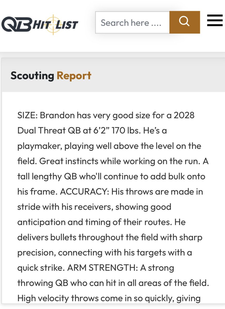 QBHitList's tweet photo. Welcome to the largest QB fraternity in the country‼️
@QBHitList Premium ‘28 QB @BrandonFitch05 Macon East Academy(AL)
👀Check out his profile/film/evaluation:
⏩️⏩️⏩️ https://t.co/ODV7ncnLzR
#GetNoticed
#GetOffered https://t.co/zeztVxTSqH