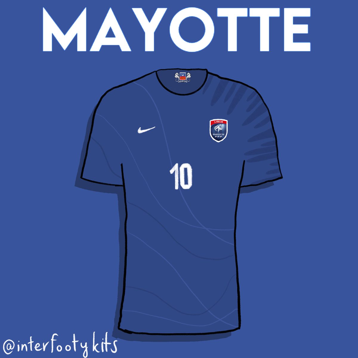 interfootykits's tweet photo. Hi everyone! Coming back again this time with #FR4: Mayotte 🇾🇹
This island in the Indian Ocean is right next to Comoros! Hope you enjoy this underwater kit!
Anyway, next up is #FR5: New Caledonia 🇳🇨 https://t.co/7vSNac8O0f