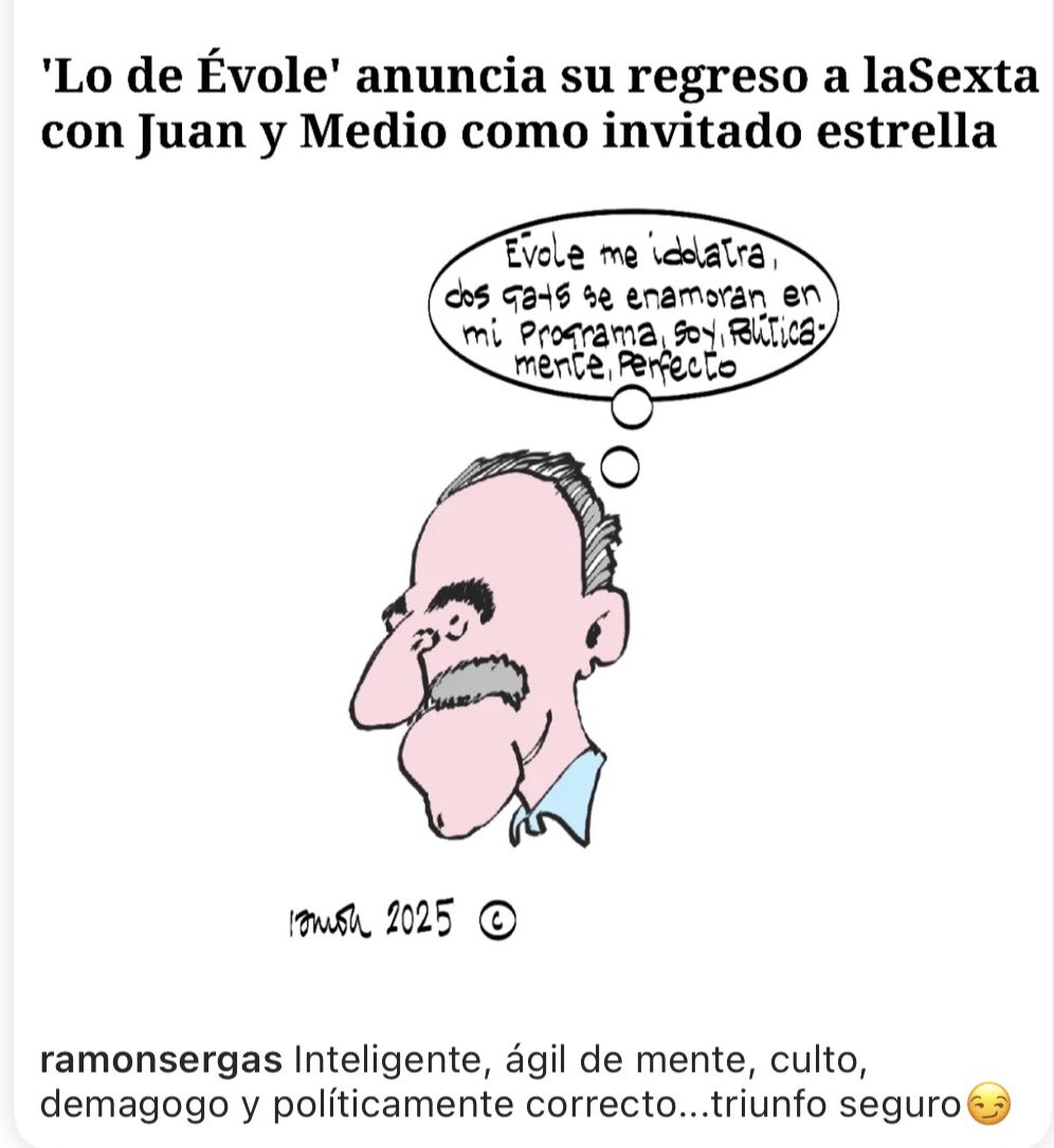 Sevillainf's tweet image. La Viñeta de Ramón Sergas
#LoDeEvole #Evole #Juanymedio