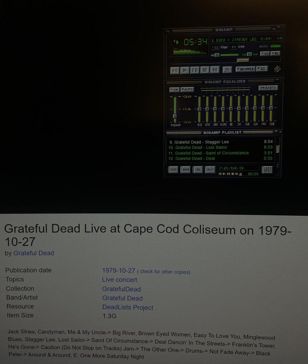 Something about listening on the archive.org Webamp is just far superior