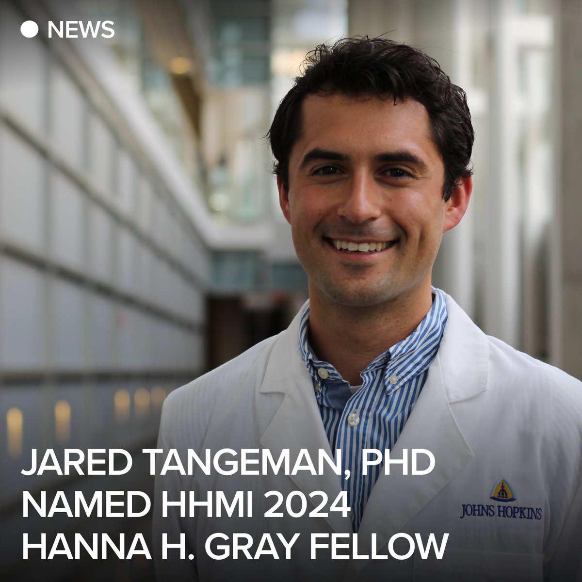 OneNeuroJHU's tweet image. Congratulations to Johns Hopkins Medicine postdoctoral research fellow Jared Tangeman, who was named a Howard Hughes Medical Institute 2024 #HannaGrayFellow. Announcement Link: hhmi.news/4gIsZU5
Working in the lab with his mentor, neuroscientist Seth Blackshaw, Tangeman…