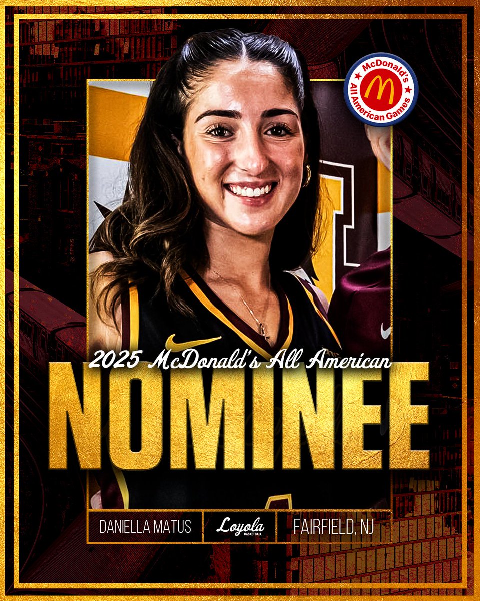 Loyola Women's Basketball (@ramblerswbb) on Twitter photo Congrats to 2025 signee <a href="/DaniellaMatus/">daniella matus</a> for earning a nomination to the prestigious McDonald's All American Game!!! 💪 Congrats to 2025 signee <a href="/DaniellaMatus/">daniella matus</a> for earning a nomination to the prestigious McDonald's All American Game!!! 💪