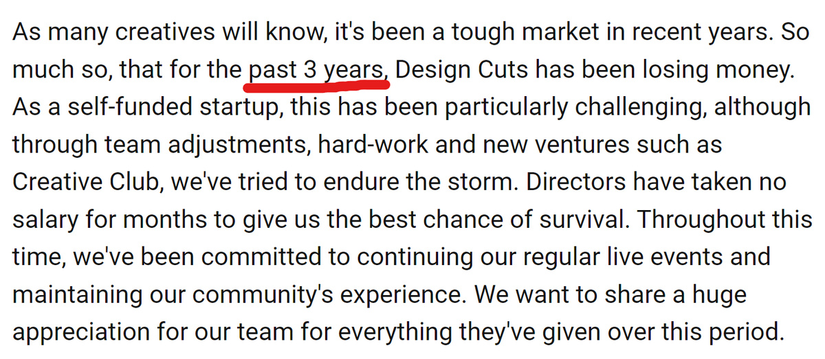 DuvioStudio's tweet image. First of all, I appreciate Design Cuts being transparent and addressing the issue. However, them saying that they&apos;ve been struggling for the past 3 years, and them not giving us a heads up about closing shop until the day of their actual closing is outrageous. (1/2)
