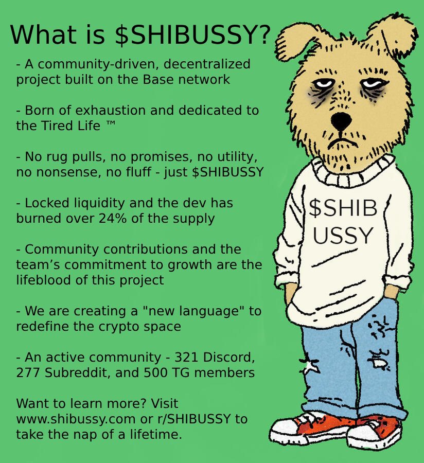 <a href="/cottonxbt/">cotton (unstable/acc)</a> $SHIBUSSY GANG <a href="/ShibussyBase/">$SHIBUSSY on BASE</a>