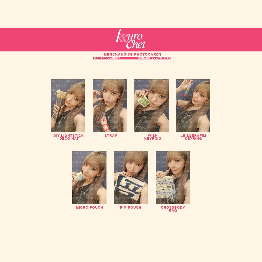 KKUROCHET - Miyawaki Sakura crochet brand merchandise - photocard