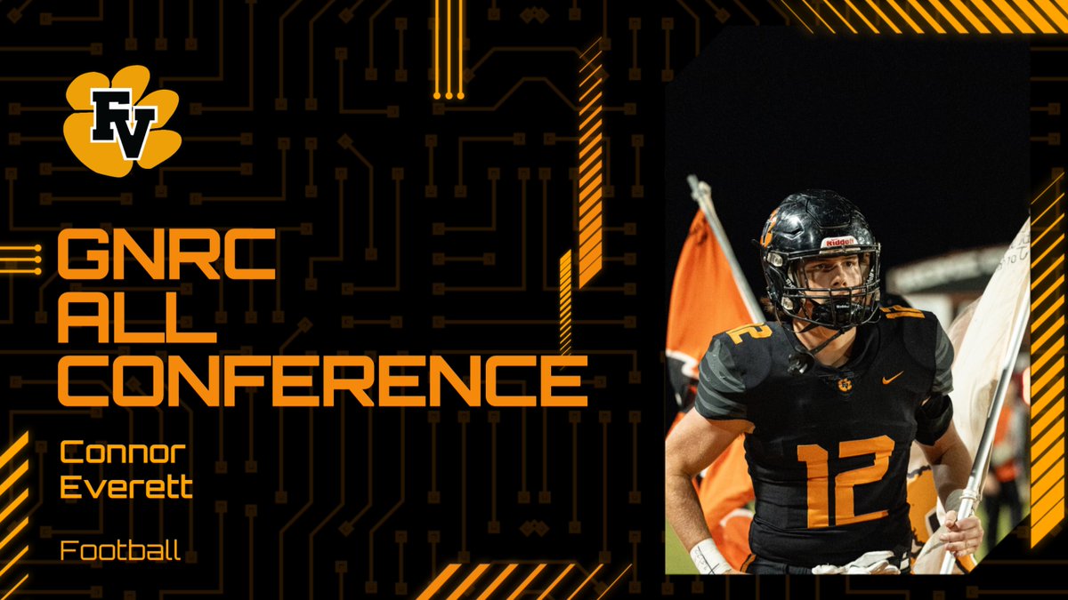 Congratulations to Connor Everett for being named to the GNRC All Conference Football Team!  #Rollbengals
