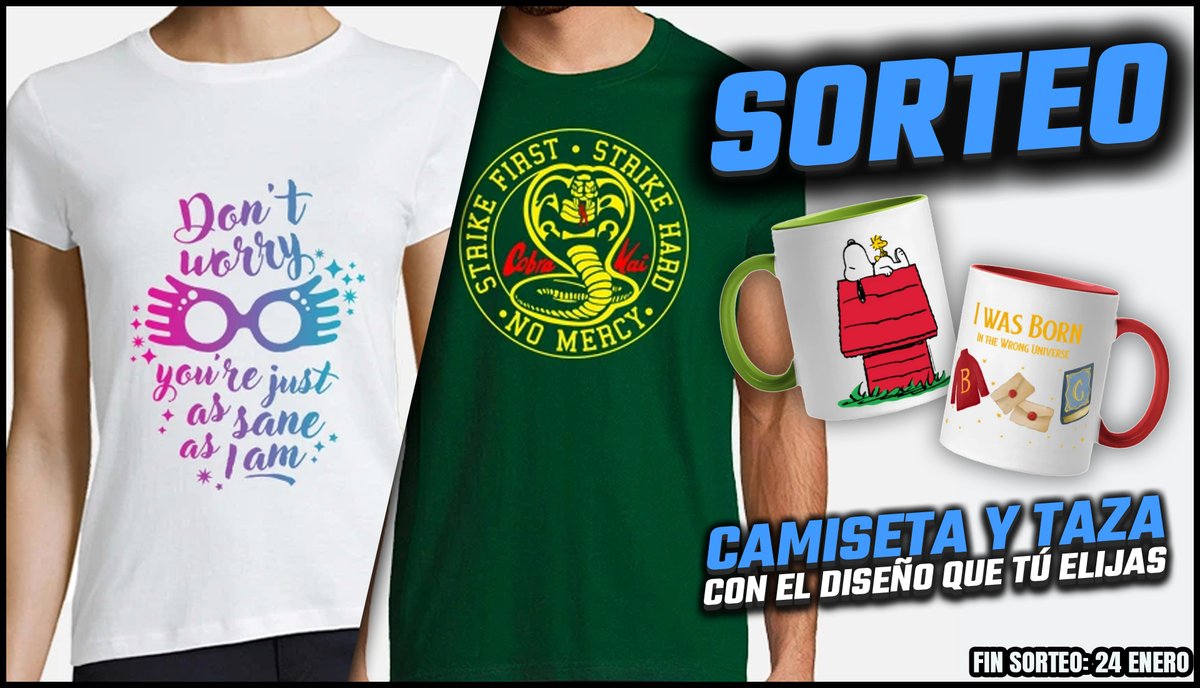 MagicMundi's tweet photo. 💥 Nuevo SORTEO 💥

Regalamos una TAZA y una CAMISETA con tus diseños favoritos ✨

🔄 Solo tienes que hacer RT
✅ Y elegir el diseño que más te guste https://t.co/F3KgkiY3CZ

Fin: 24 de enero 🎁 https://t.co/SLIYjIIVfH