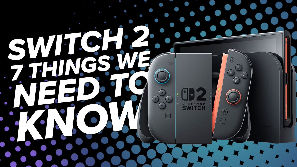 The Nintendo Switch 2 has been revealed, but we have QUESTIONS! Here are 7 things we need to know about the new console: youtu.be/lSbfbr5e4aE?si…