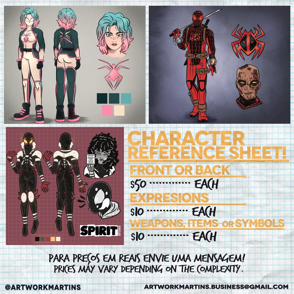 artworkmartins's tweet image. Hello there! Just passing by to announce that my comms are open for 2025! I'm going back to college and it would really help me!
Just send me a DM or contact me through the email in my bio! RTs are appreciated!
#Commission #CommissionsOpen #Art