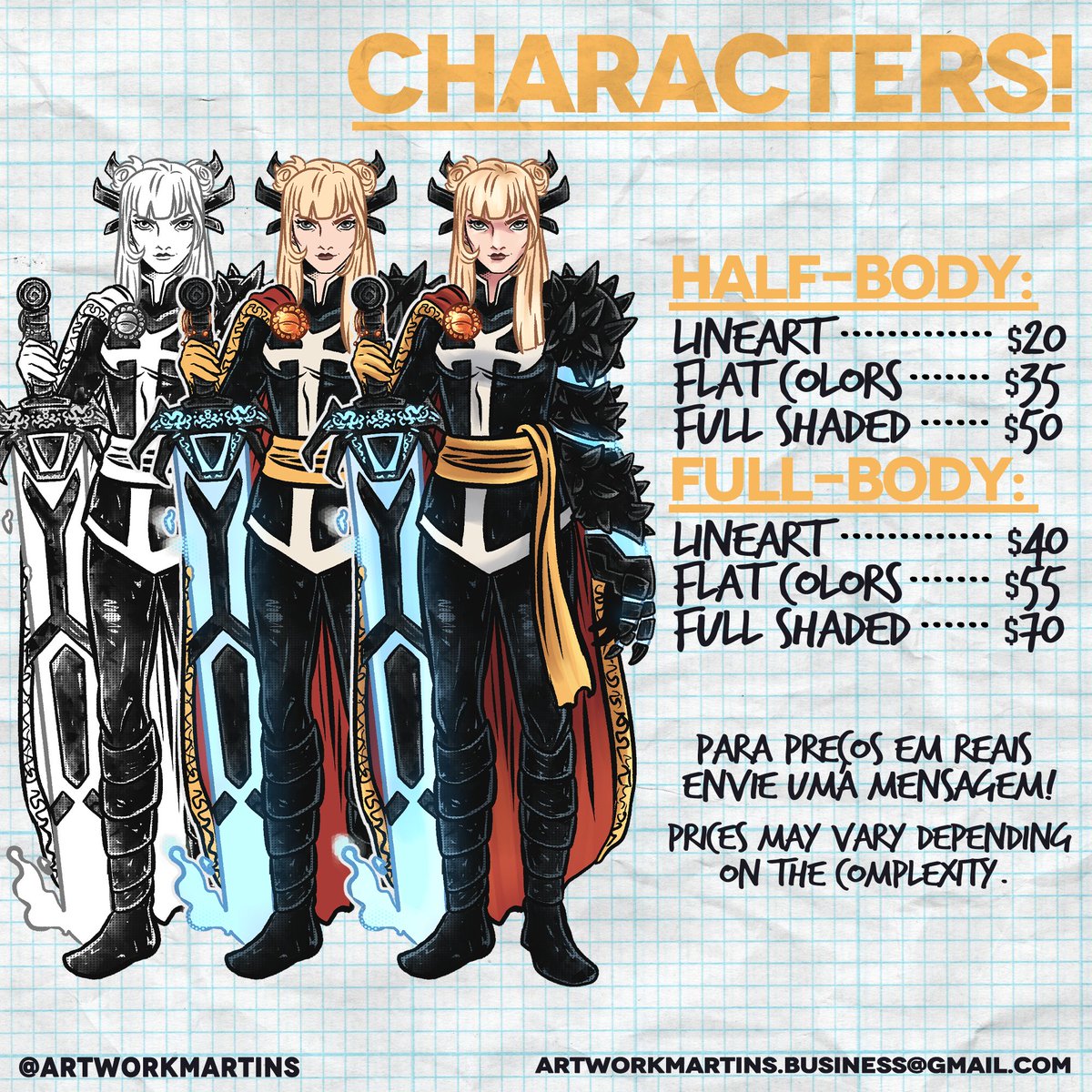 artworkmartins's tweet image. Hello there! Just passing by to announce that my comms are open for 2025! I'm going back to college and it would really help me!
Just send me a DM or contact me through the email in my bio! RTs are appreciated!
#Commission #CommissionsOpen #Art