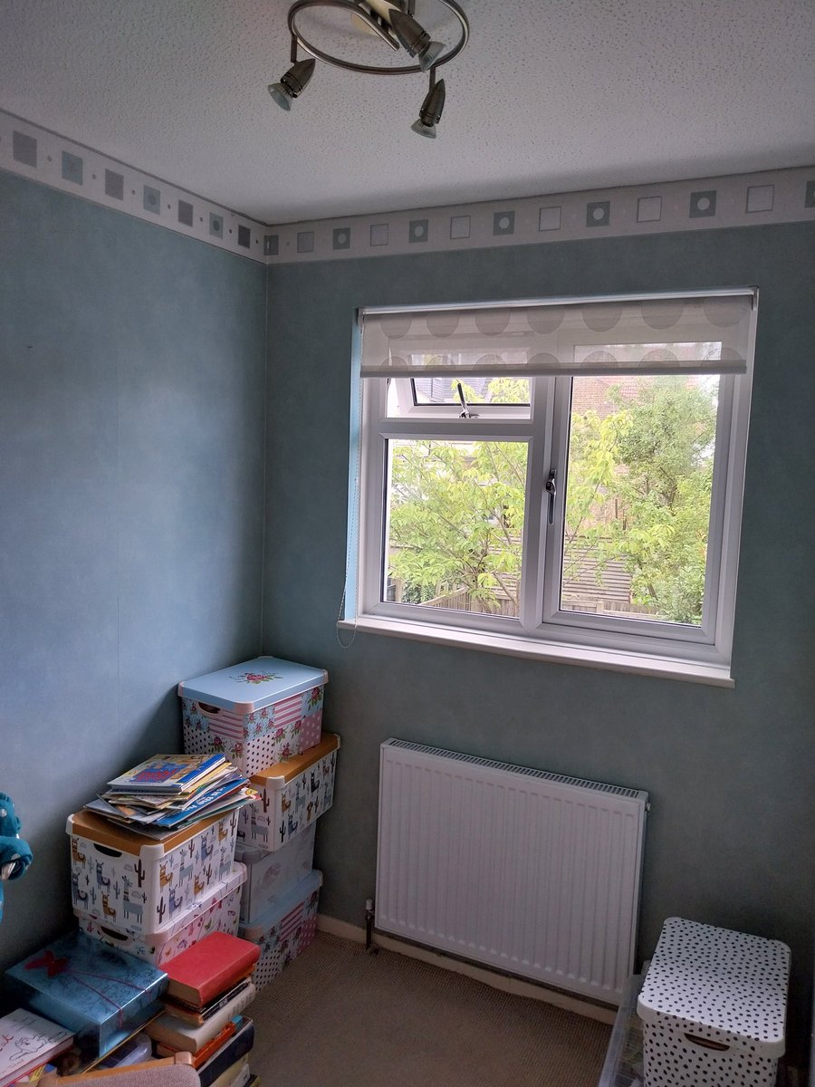 Another bedroom completed. Ceiling skimmed, walls lined and painted.
#decorating #Orpington