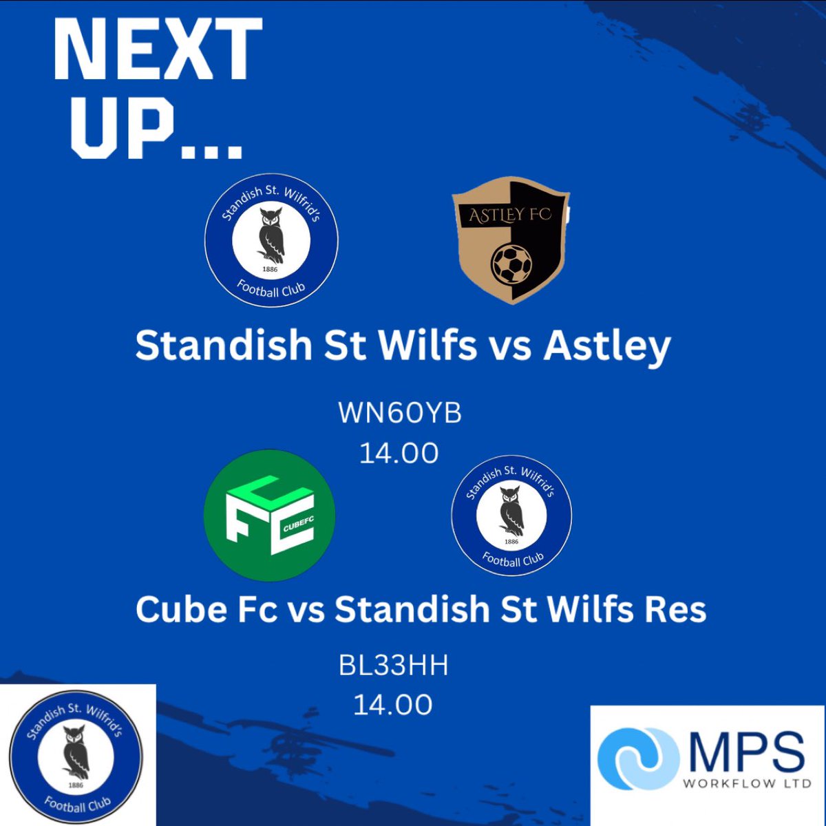 Both sides are back in action tomorrow. Our first team host Astley Fc in the 3rd round of the Guildhall Cup 🏆. Ressies are back in action after not playing for 4/5 weeks. They make trip to take on <a href="/CubeFCBolton/">Cube FC</a> 

#UTW🦉