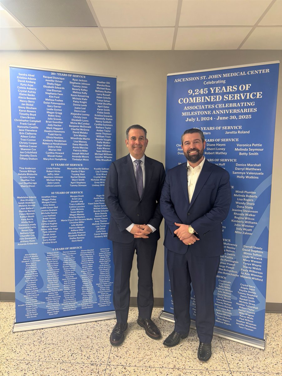 Last week, our Market CEO Bo Beaudry hosted Ascension President Eduardo Conrado here in Tulsa. 
Together, they walked around Ascension St. John Medical Center, visited with our teams and talked about the incredible care that is delivered by the people that come to work here.