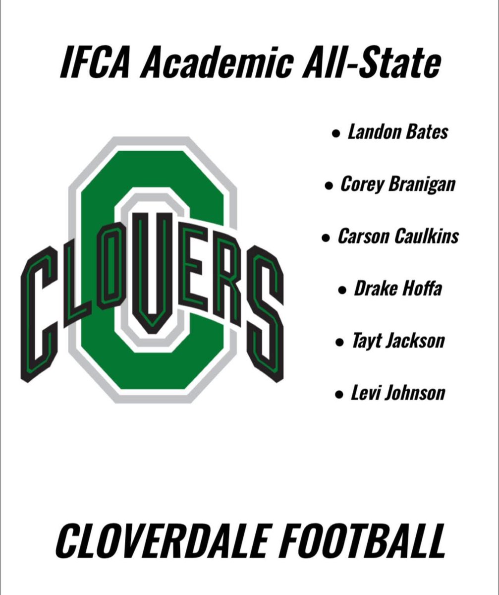 Thankful to be named to the IFCA Academic All-State Team!!!