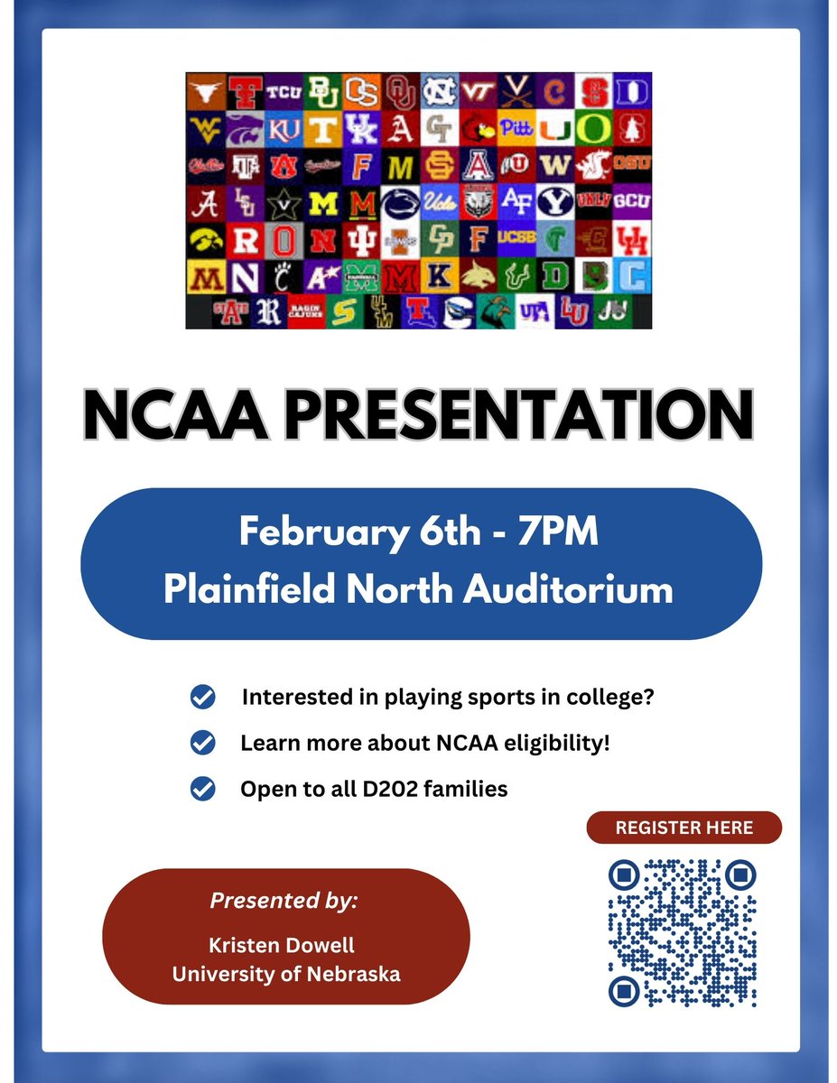 Check out this upcoming presentation about playing sports in college!