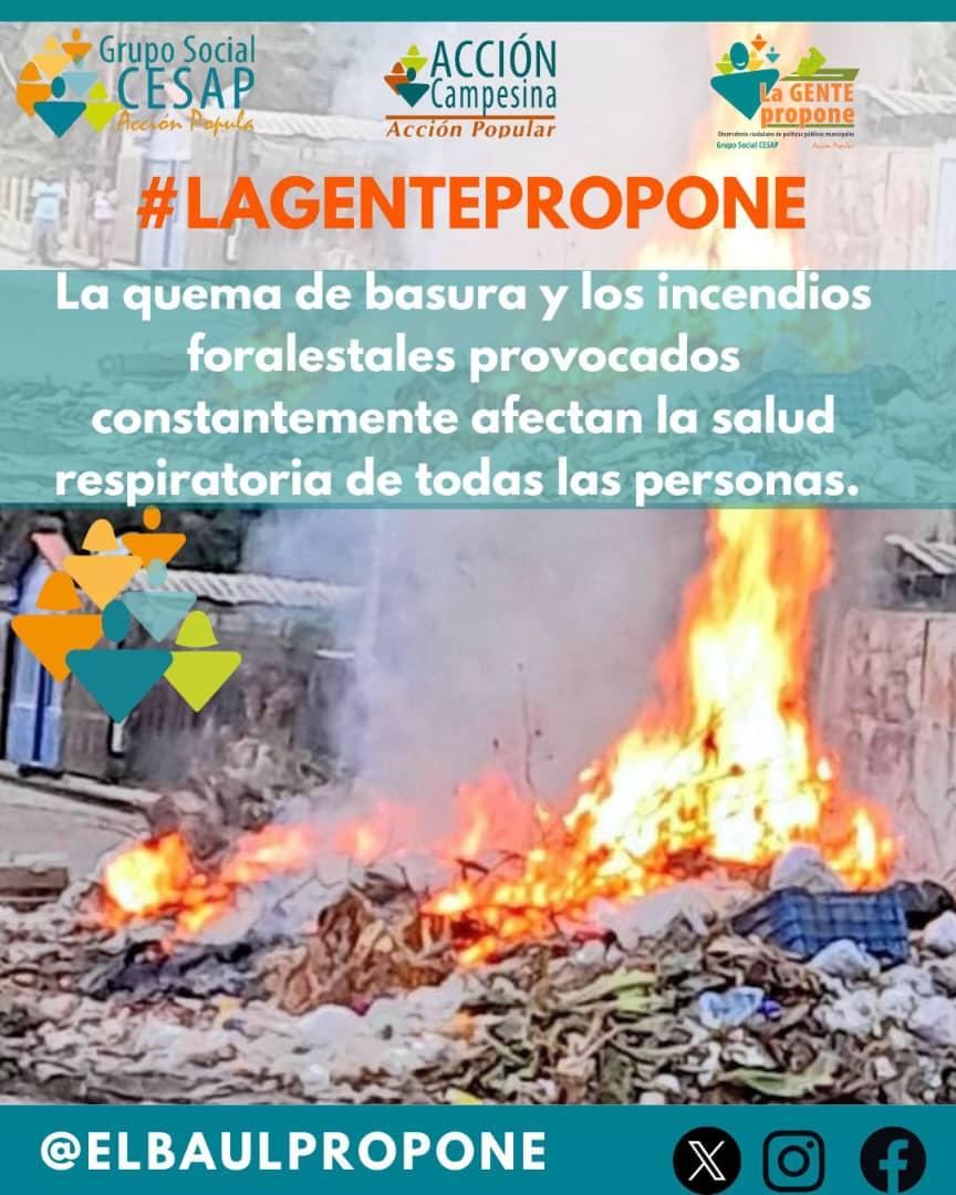 ElBaulPropone's tweet image. Los habitantes del mpio. Girardot, proponen iniciar charlas de concienciación para proteger el medio ambiente y los patrimonios naturales.

Exhortan a toda la ciudadanía a prevenir los incendios y evitar la quema de basura.

"Todos tenemos una responsabilidad con el planeta".