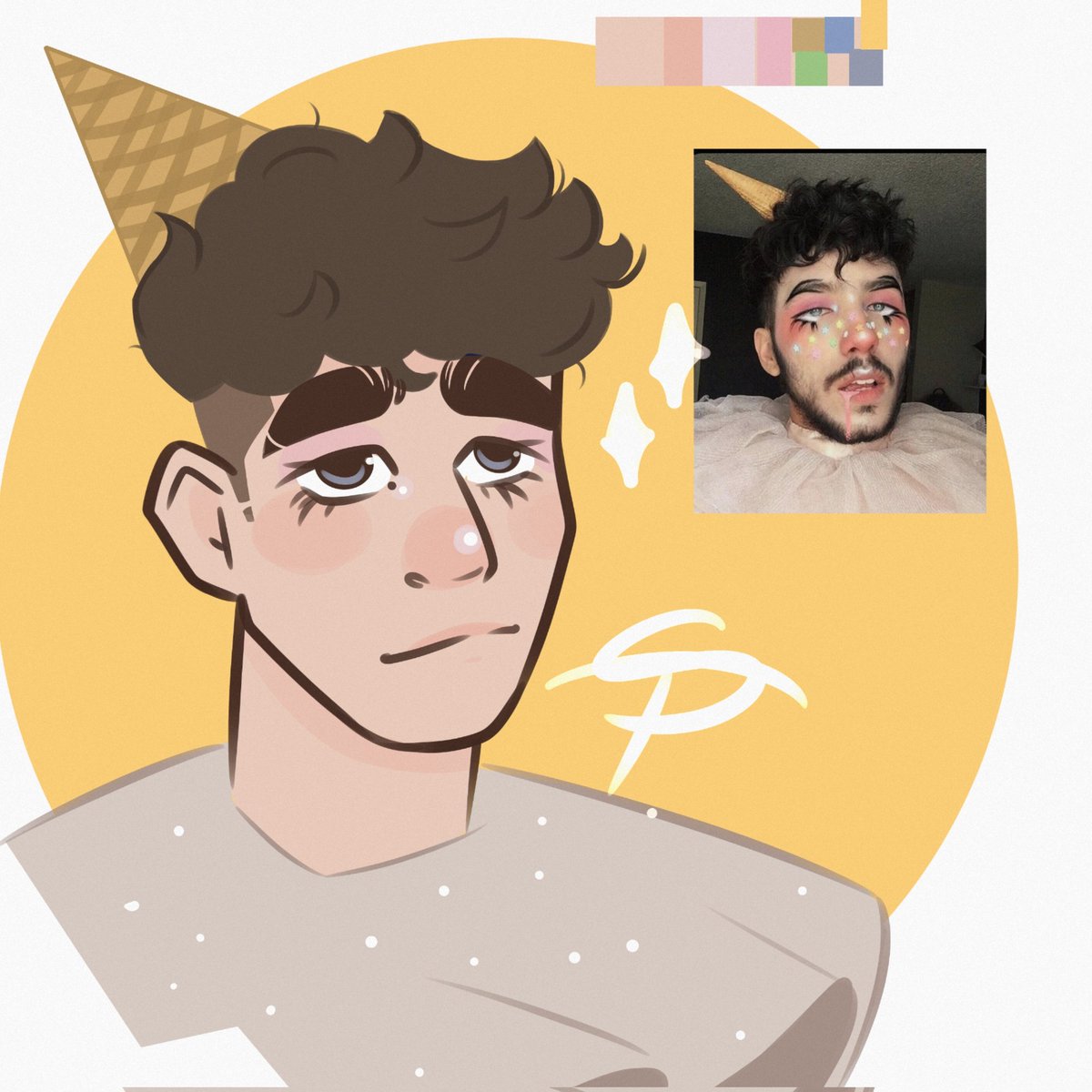 La inspiración y el dibujo final:
.
.
.
#dibujo