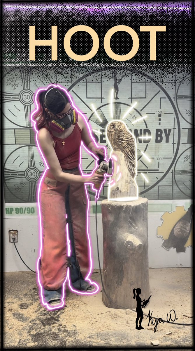 kyrawaits333's tweet photo. Just a cute little rough cut chainsaw owl! Sometimes it makes me happy to do the quick cute ones!! I hope you’re all having a fantastical day!

Much Love, Your Friendly Neighborhood Chainsaw Girl! 

-Kyra W. 

#chainsawcarving https://t.co/mQCML3VbWF