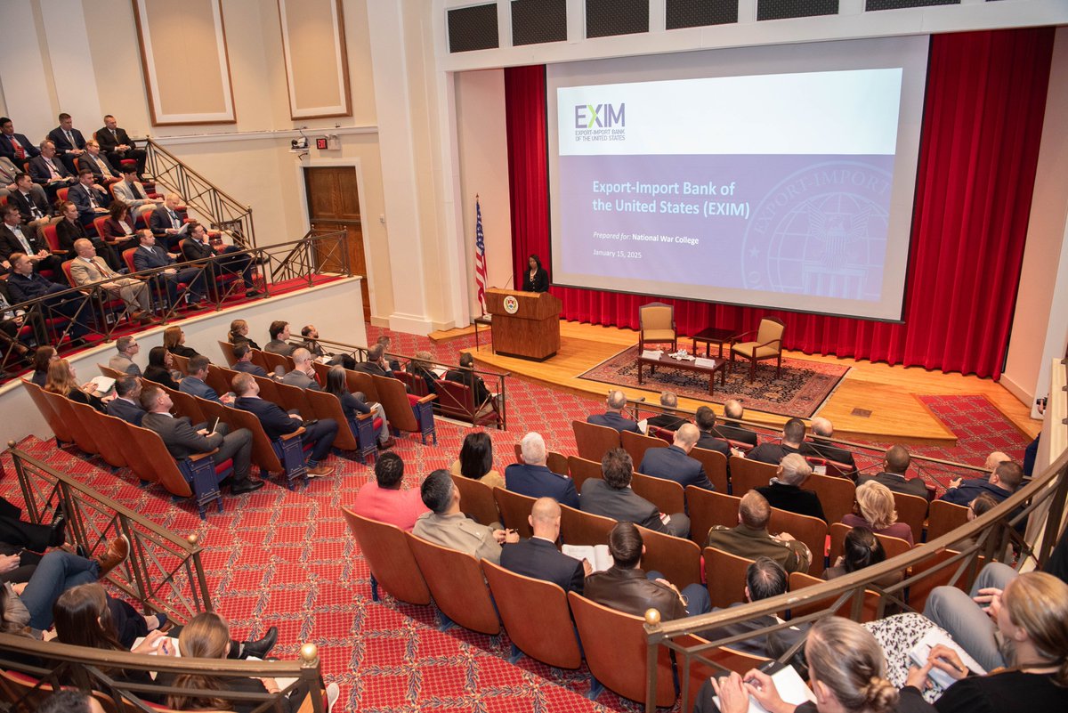 National War College (@nwc_ndu) on Twitter photo Students heard from Ms. Reta Jo Lewis, President & Chair of the Board of Directors of the U.S. Export-Import Bank. For our Kennan Lecture, <a href="/EXIMChair/">Archive: Official Account of the EXIM Chair</a> Lewis provided insight into the important work <a href="/EximBankUS/">Export-Import Bank</a> does to support national security, prosperity & global partnerships. Students heard from Ms. Reta Jo Lewis, President & Chair of the Board of Directors of the U.S. Export-Import Bank. For our Kennan Lecture, <a href="/EXIMChair/">Archive: Official Account of the EXIM Chair</a> Lewis provided insight into the important work <a href="/EximBankUS/">Export-Import Bank</a> does to support national security, prosperity & global partnerships.