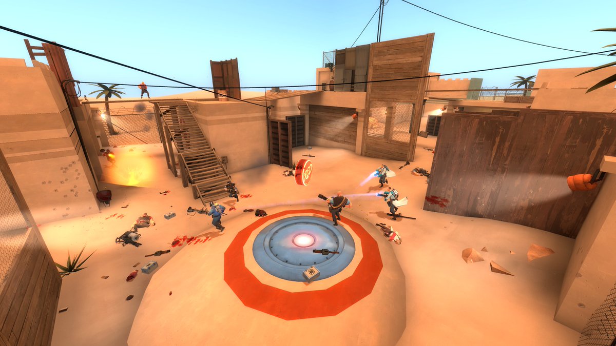 PadreSnowmizzle's tweet photo. Hrrrng, mapping is a process. I haven't even worked on this map a solid year (although it almost has been) and Dune has gone through so many changes, lmao.

This area is just the very first control point...

#TeamFortress2 #TF2 #TF2Maps #hammer https://t.co/BO9wUchiIH