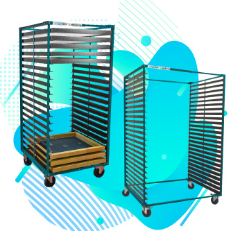 AWTWorldTrade's tweet photo. Why settle for THREE racks when ONE adjustable Rollin' Screen Racker from AWT does it all? 🙌 Store, organize, and roll your screens with ease—save space, money, and time! 💪 #ScreenPrinting #AWT #RollinScreenRacker #PrintLife https://t.co/7bBfGRhERG