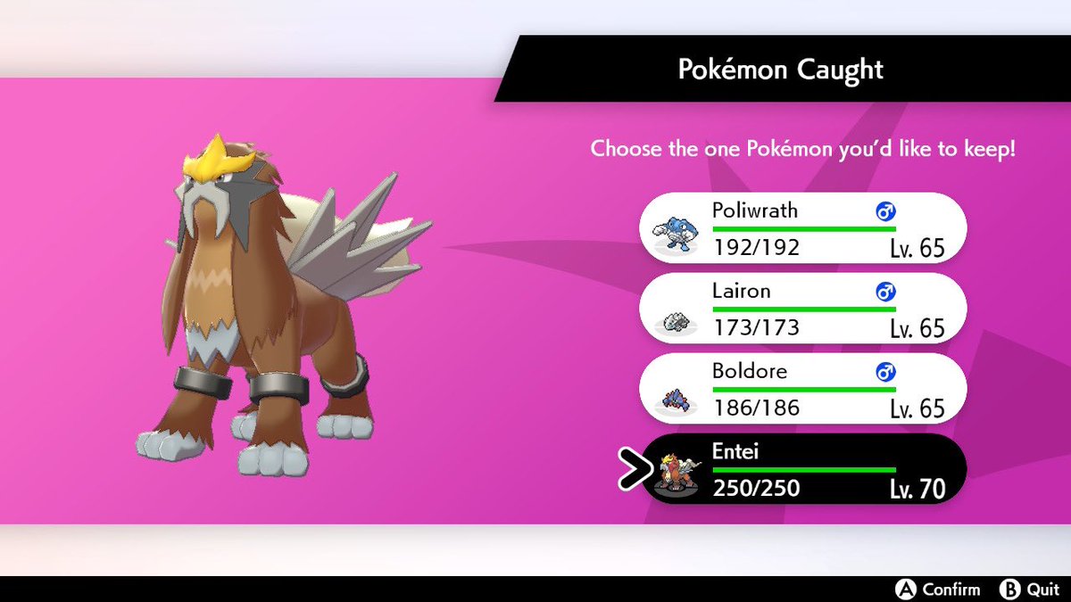 dillpickle617's tweet photo. First shiny is a legendary! Shiny Entei to start off the weekend, and to complete my legendary dog trio! #DAWeekend https://t.co/T8gUczi6GI