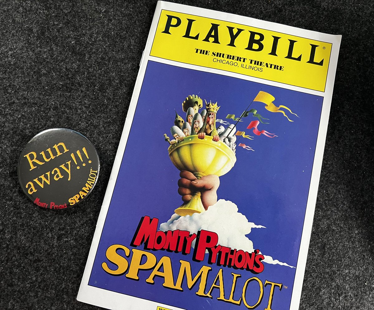 January 2005 - I accepted a new job in Chicago and was searching for an apartment.  Took a chance and waited three hours in line to get a ticket for Spamalot.  Scored a great seat and loved every bit of it!  <a href="/EricIdle/">Eric Idle</a> just thought I’d share the memory and the souvenirs. ✌️