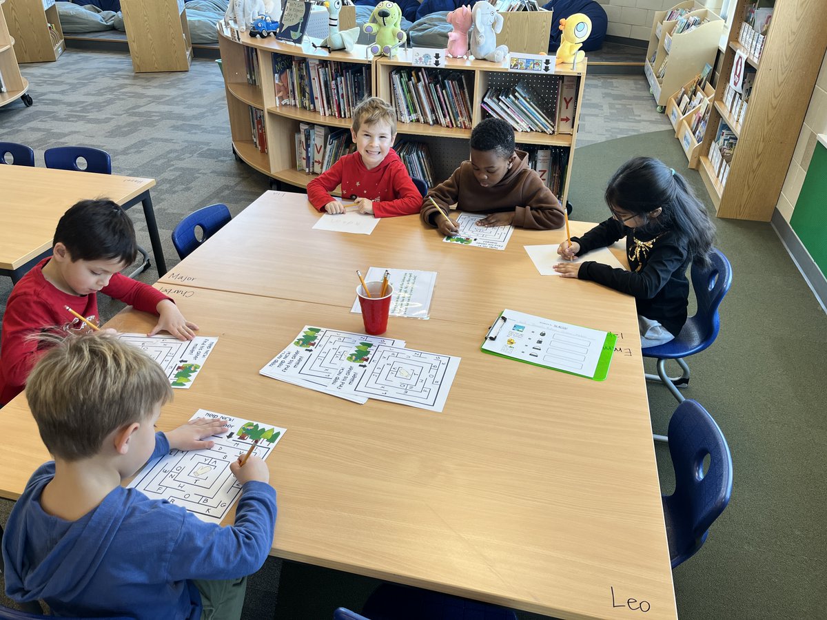MeyerLib_SD735's tweet image. K students completed their first @breakoutEDU in the library this week! They found Nicki&apos;s lost mitten from the classic book &quot;The Mitten&quot; by Jan Brett. Thank you to all the family members that came in to help us solve the puzzles!