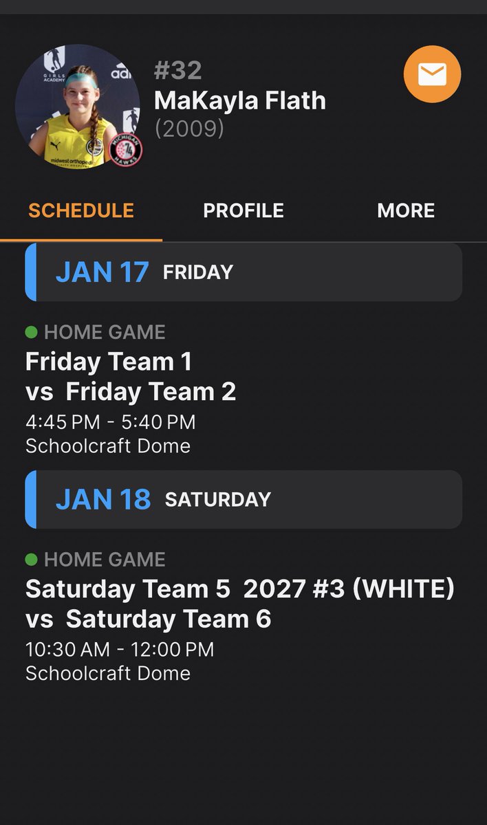 Ready to compete this weekend at the <a href="/MIHawks1974/">Michigan Hawks</a> Combine! I’ll be wearing #32 hope to see you there!
<a href="/ImYouthSoccer/">ECNL/GA/Recruiting/College Soccer</a> <a href="/ImCollegeSoccer/">College Soccer Truth ™</a> <a href="/2009WaveGA/">SC Wave 2009 Girls Academy</a> <a href="/sikingerpa08/">Paul Sikinger</a>