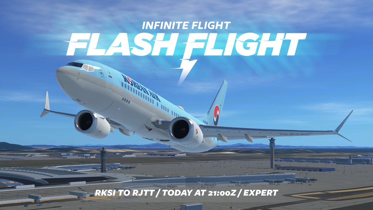 Get ready for our next Flash Flight as we take the Korean Air 737 MAX on a short hop from Seoul Incheon (RKSI) to Tokyo (RJTT): community.infiniteflight.com/t/flash-flight…