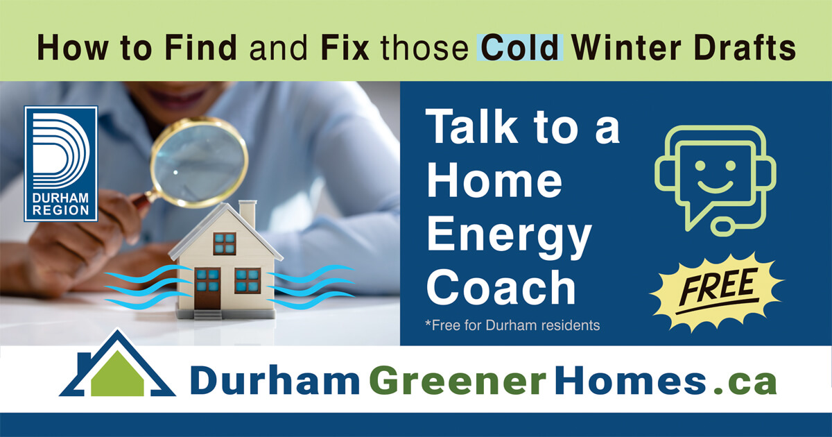 🏠Cold drafts sneaking in like uninvited guests? Kick them out for good. With FREE expert advice from Durham Greener Homes Energy Coach on retrofit upgrades including insulation, heat pumps, and more, you’ll enjoy a comfier home while saving money. Visit👉durhamgreenerhomes.ca/get-started/